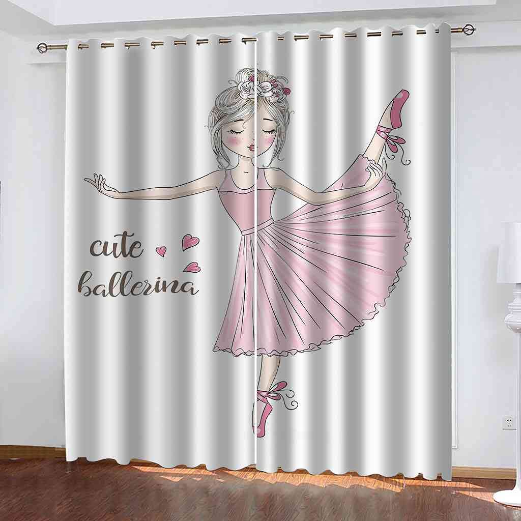 Rideau fille de ballet pour chambre d'enfants et salon lumineux