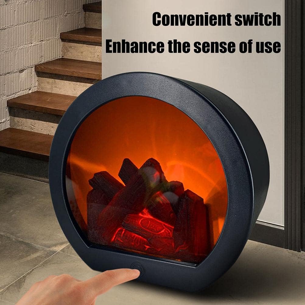 Simulation Charcoal Lamp LED Fireplace Lamp Flame Fireplace Lights USB and Battery Operated Christmas Night Light Atmosphere Lamp Home Decor for Indoor Outdoor