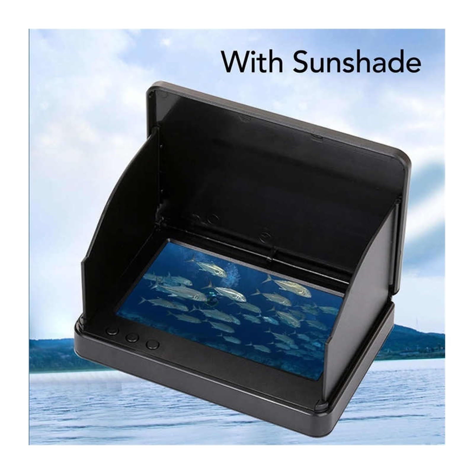 Buscador de Peces, Buscador de Peces portátil con Pantalla IPS 4,3 Pulgadas, Detector Visual LCD, cámara Pesca submarina, IP67, Resistente al Agua