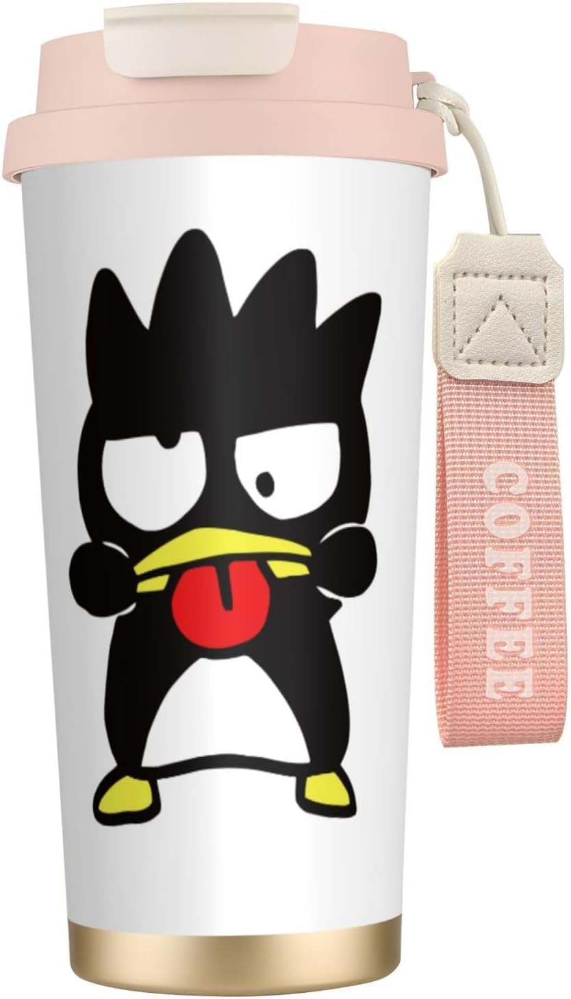 バッドばつ丸 タンブラー 500ml 蓋付き 水筒 マグボトル 真空断熱 多重構造 316ステンレス 保温保冷 直飲み 持ち運び 車