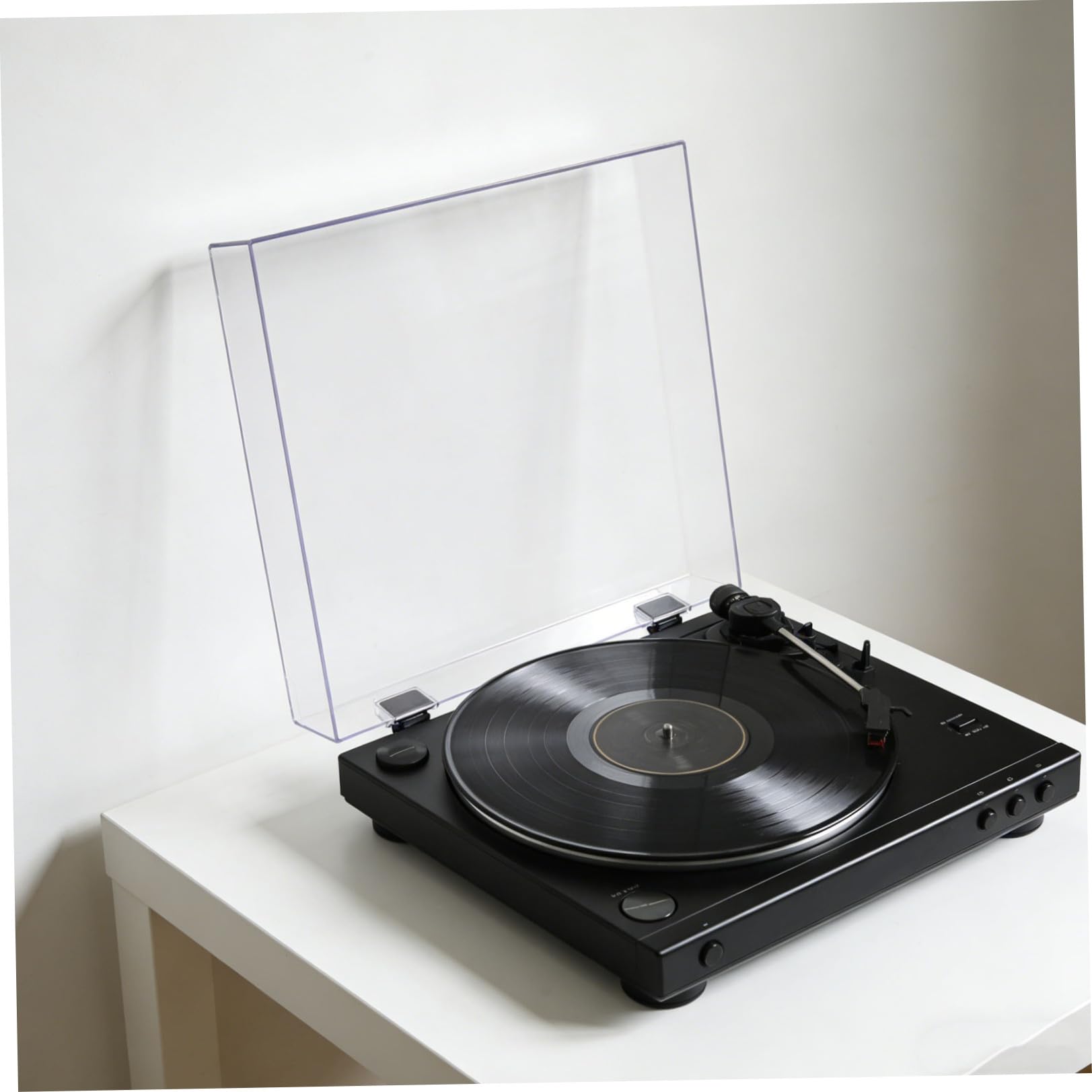 SHERCHPRY Copertura Protettiva Trasparente in Acrilico per Vinile Protezione Antipolvere e Design Personalizzato per Impianti Audio Domestici