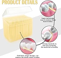 Vista 3 de Palillo de dientes interdental desechable de doble cabeza, 1060 unidades, cepillo de plástico, palillos de dientes para el cuidado bucal