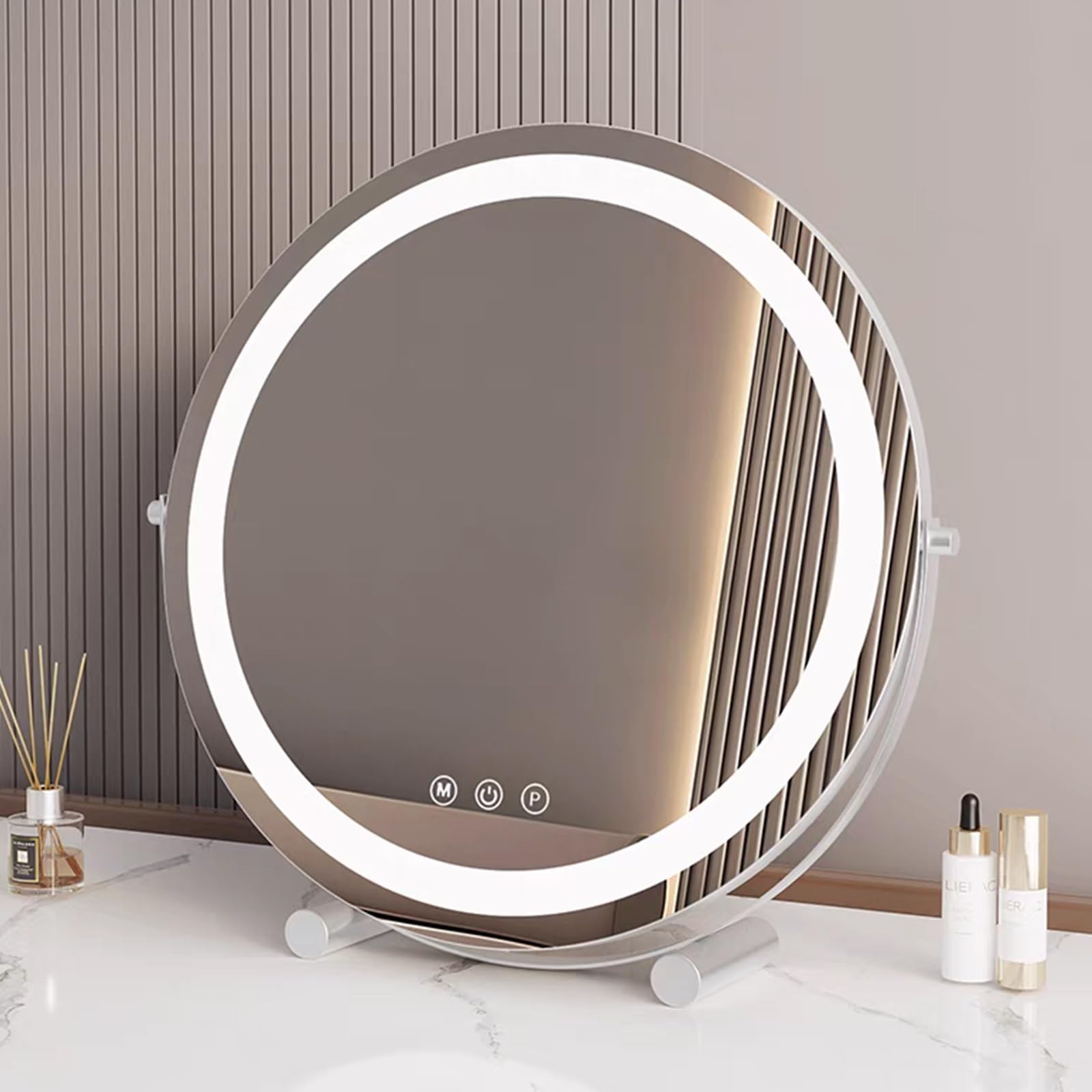 Miroir de maquillage LED 50 cm : fini le maquillage raté avec l'éclairage 360°