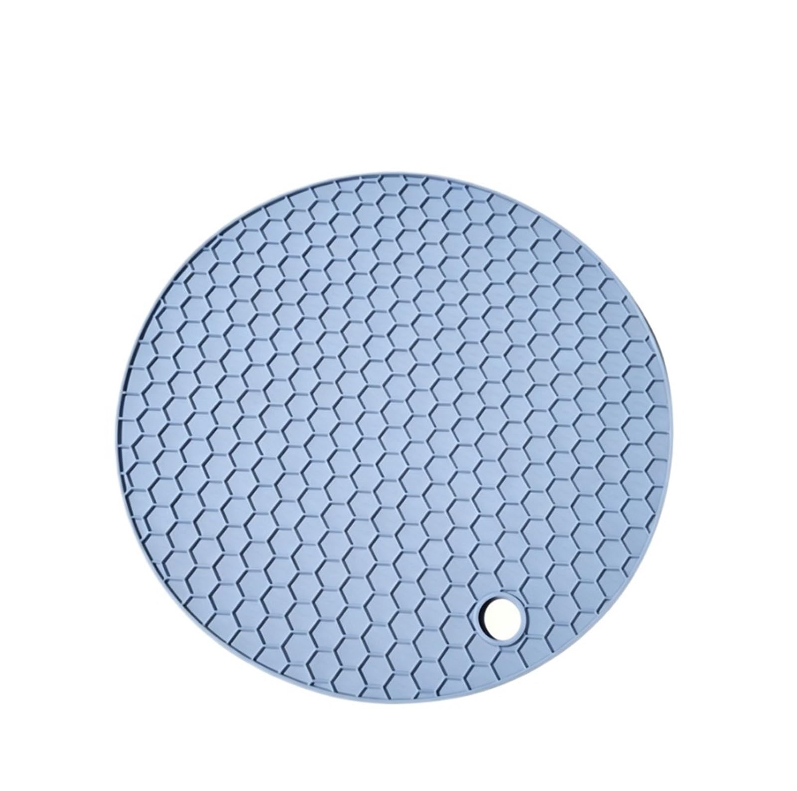 6pcs Kitchen Silicone Heat Insulation Placemat, Honeycomb Round Pot Bowl Mat Non-slip Waterproof Desktop Trivet for Home Dinin For Kitche(Blue)