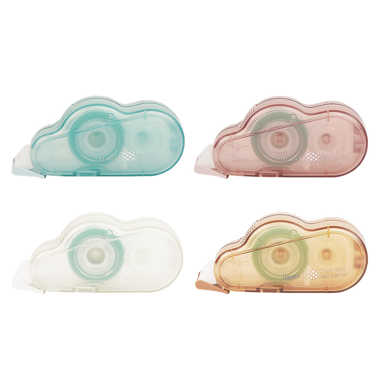 Scrapbook Tape,4 Pack Double Sided Glue Tape Roller for Crafts,39 FT x 0.23 in Tape Runner,Junk Journaling and Scrapbooking Supplies,Gift Wrapping and Photo Tape.