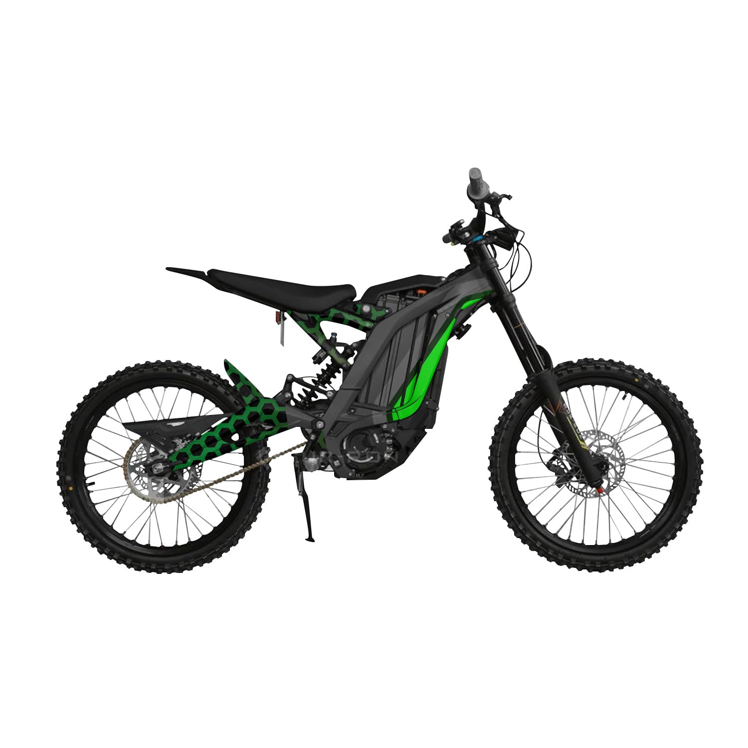 Surron Light Bee Graphics Kit Wrap - Hex Green - Sur-Ron Skin - Premium 3M Vinyl Protective Wrap Decal Cover - Easy to Apply | Crafted in The USA by MightySkins