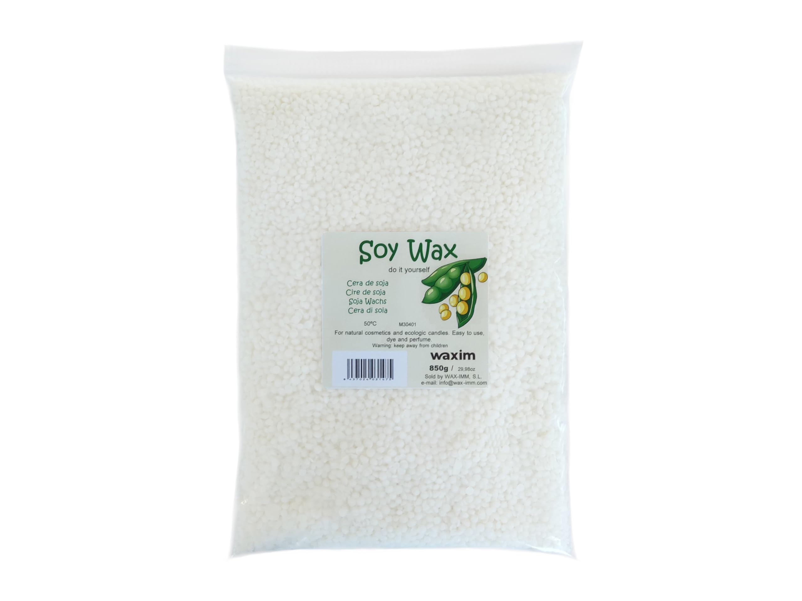 Cera Soia Naturale Cera Di Soia Naturale Purespa 25 Kg - In Fiocchi, Per Candele E Massaggi, Punto Fusione 44-51°C Cera Vegetale Ecologica Per Candele Massaggi - Foto 3