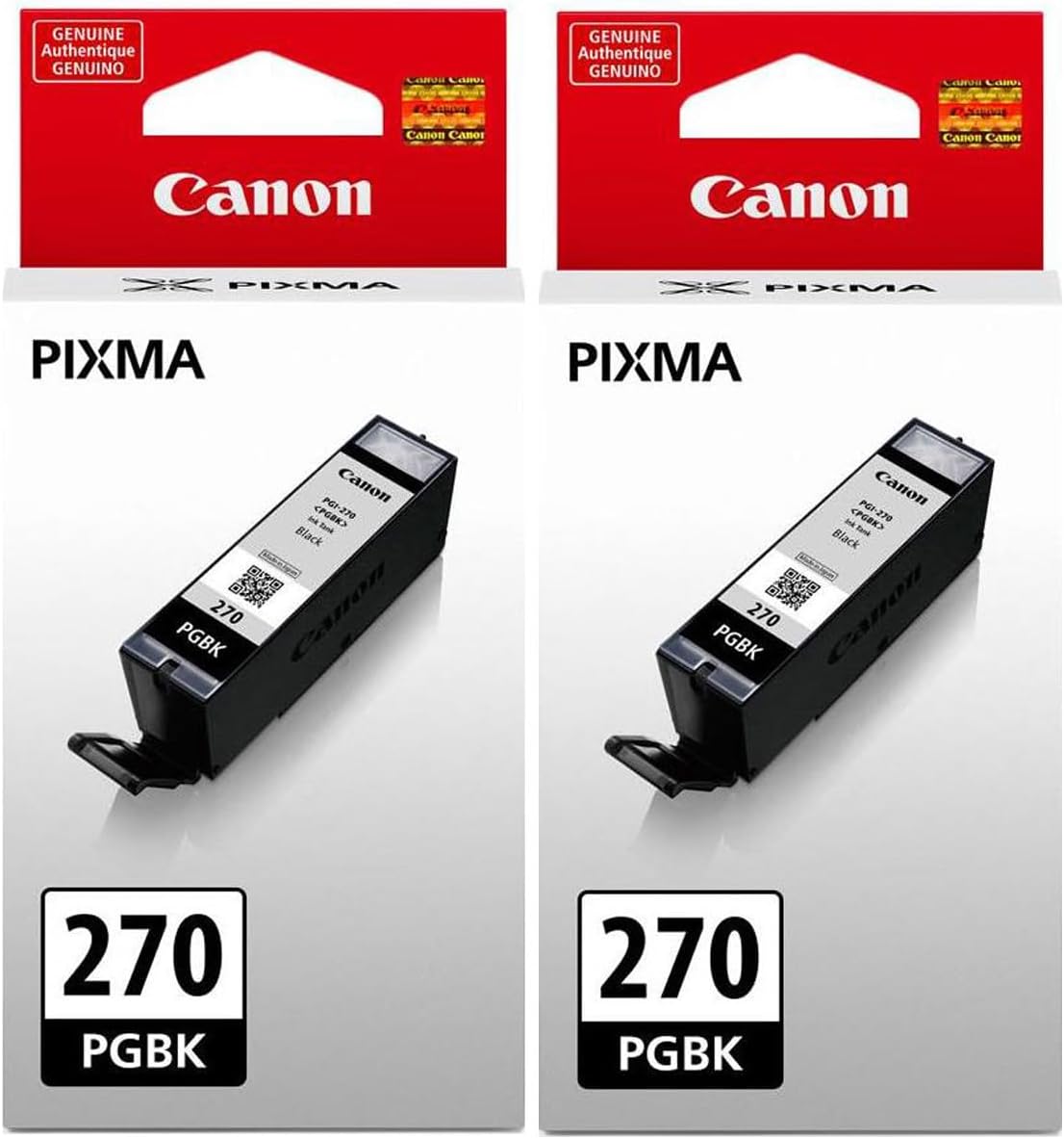 Canon PGI-270 15.4ml Pigment Black Ink Tank for Select PIXMA MG, TS Series Printers, 2-Pack