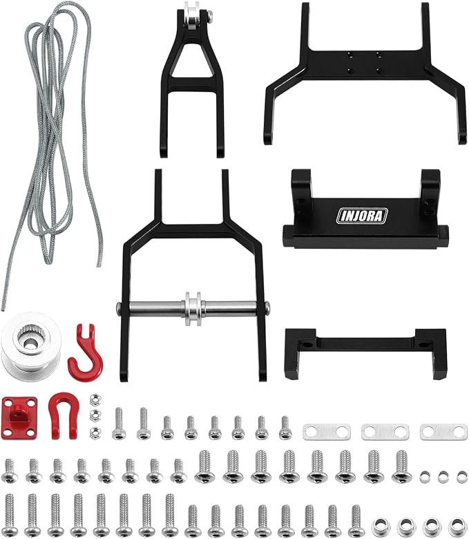 INJORA Servo Winch 7KG Impermeable y Kit Crane para TRX4M 1/18 miniatura 7