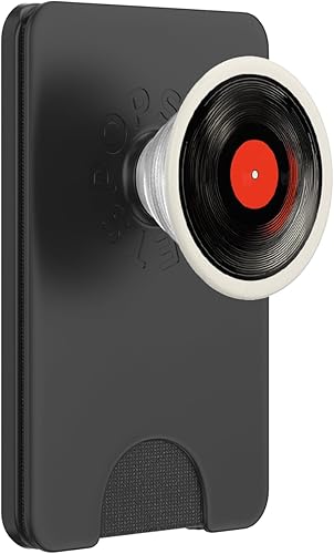 Red Vinyl Record Player Vinyl Collector Retro Music Lover PopSockets PopWallet for MagSafe