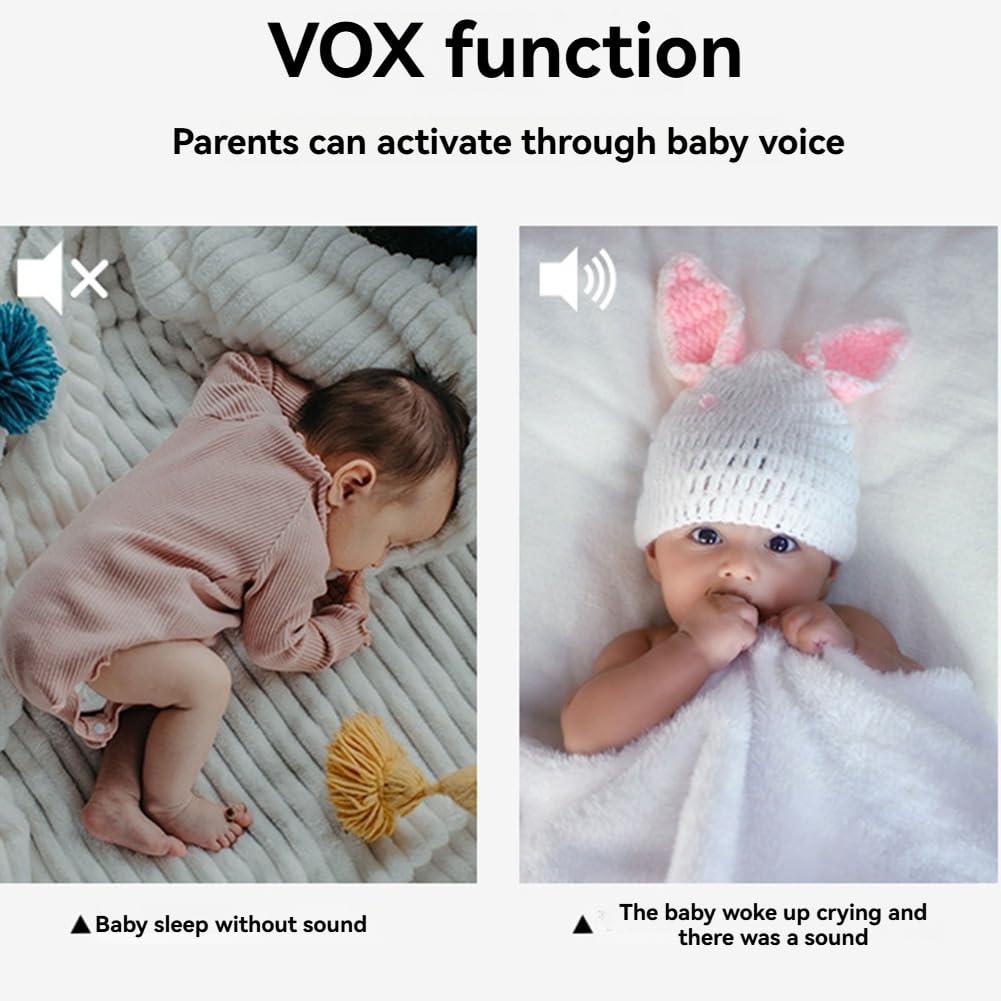 Audio Baby Monitor Fili Sorveglianza Bambino Lunga Distanza Suono Cristallino Indicatori Luminosi