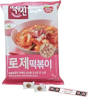 Dongwon God of Topokki (Tteokbokki) Bowl Cheese/Hot & Spicy/Sweet & Spicy/Rose (120g/each) (Rose Pouch Bag, 1)