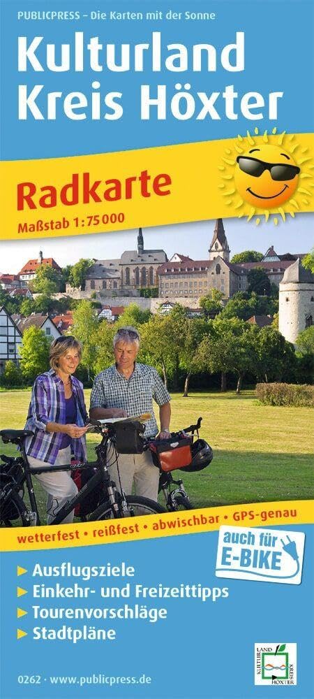Publicpress Radkarte Kulturland Kreis Höxter 1:75.000: Radkarte mit Ausflugszielen, Einkehr- & Freizeittipps, wetterfest, reissfest, abwischbar, GPS-genau. 1:75000 (Radkarte: RK)