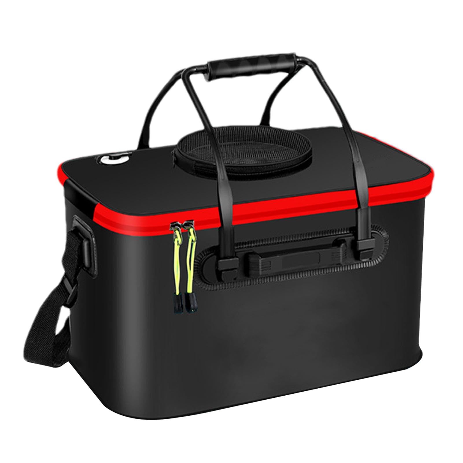 Secchio Pieghevole Per Pesca OPHCALL - Serbatoio Acqua Per Pesci Vivi, 35x23x24 Cm, Nero, Portatile - Foto 8