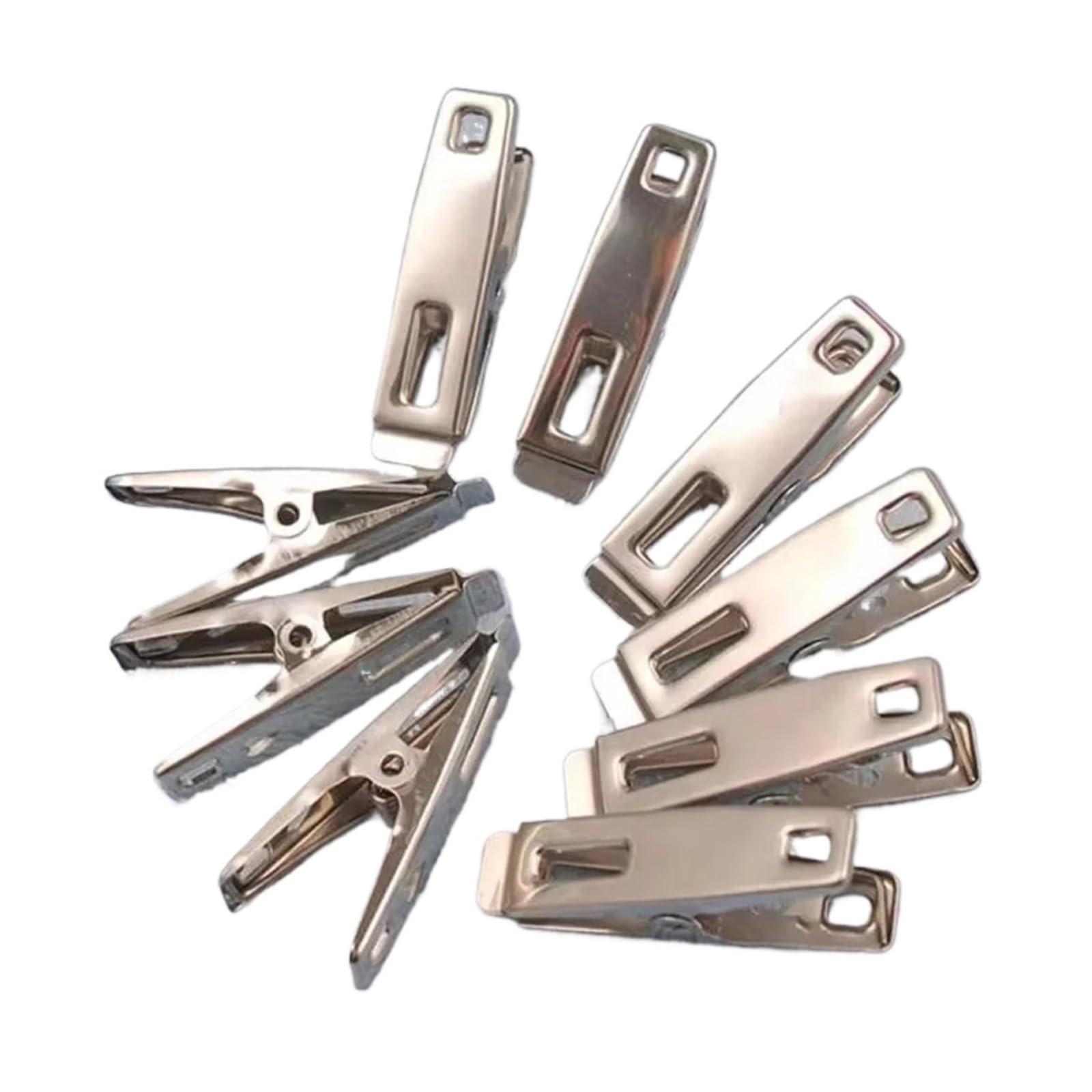 Clothes Pegs 100pcs Stainless Steel Clothespins, Binder Clips, Heavy Duty Clothes Pins, Metal Clip Set, Metal Clothes Clips For Clothes Sock F