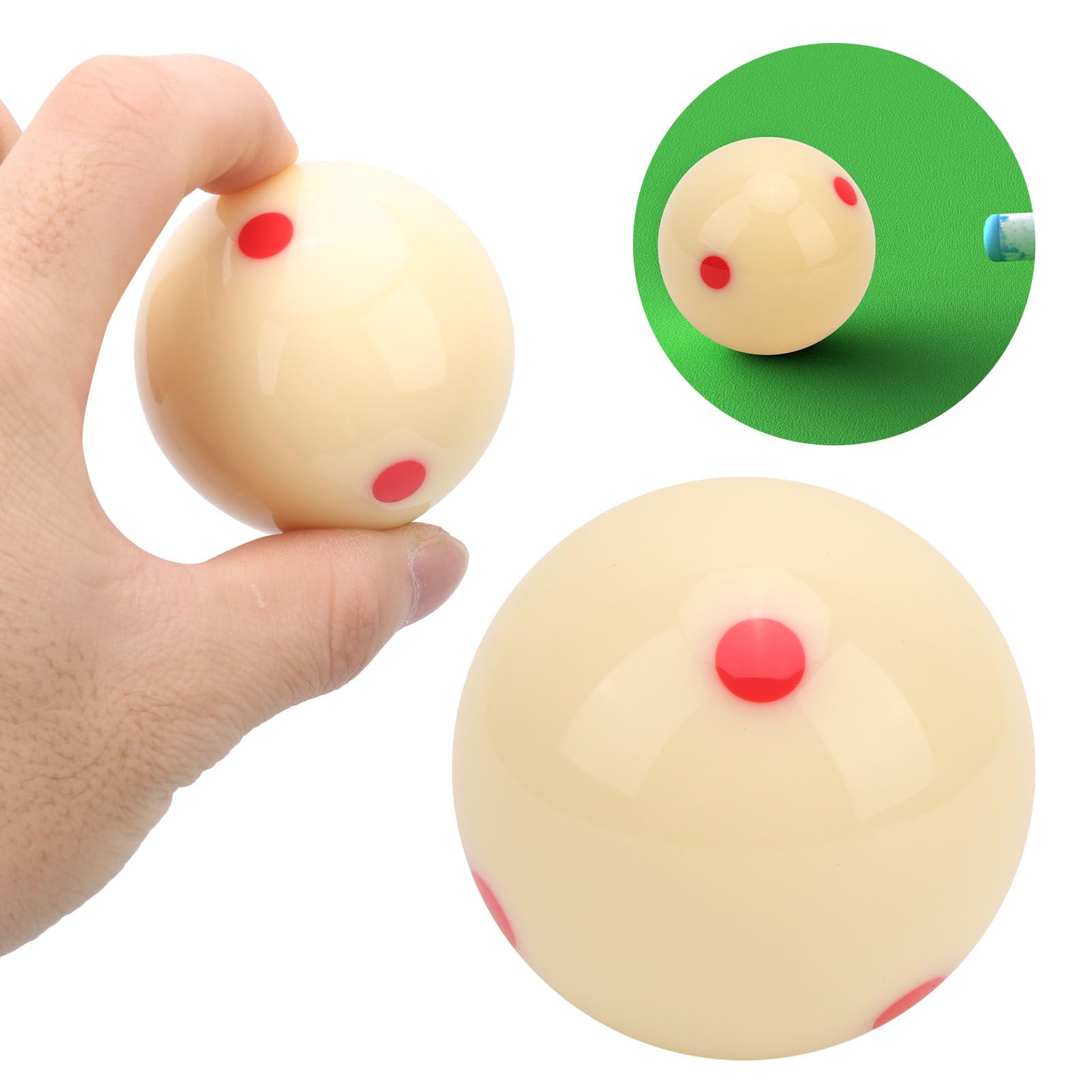 Jeu De 13 Boules De Snooker 52,5 Mm En Résine – 6 Rouges, 6 Multicolores Et 1 Blanche, Précision Parfaite, Résistantes Aux Chocs