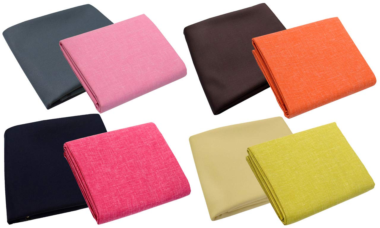Men's Poly Cotton Unstitched Shirt & Trouser Fabric Combo Set (Multi Color; Free Size)-image-43
