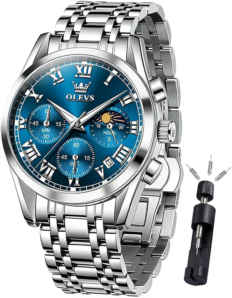 OLEVS Watches for Men Luxury Analog Waterproof Stainless