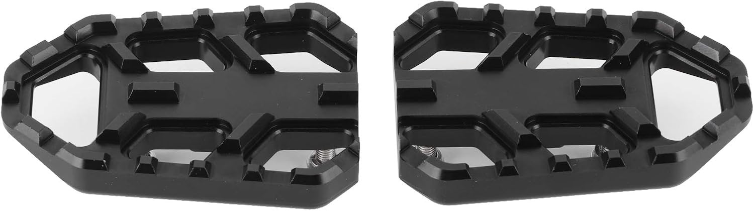 Motorcycle Foot Pegs Footpegs Footrests Foot Pedals Rests Wide Footrest CNC Aluminum Alloy Pedals Fit FordL650 DL1000 VSTROM (black)