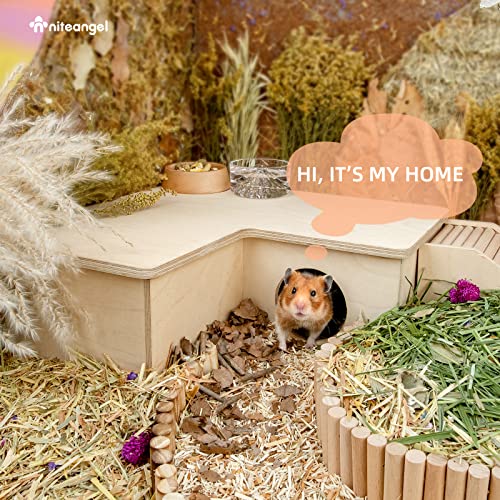 Niteangel Multi-Chamber Hamster House Maze - Multi-Room Hideouts & Tunnel Exploring Toys for Hamster Gerbils Mice Lemmings (3-Room Large) - Image 5