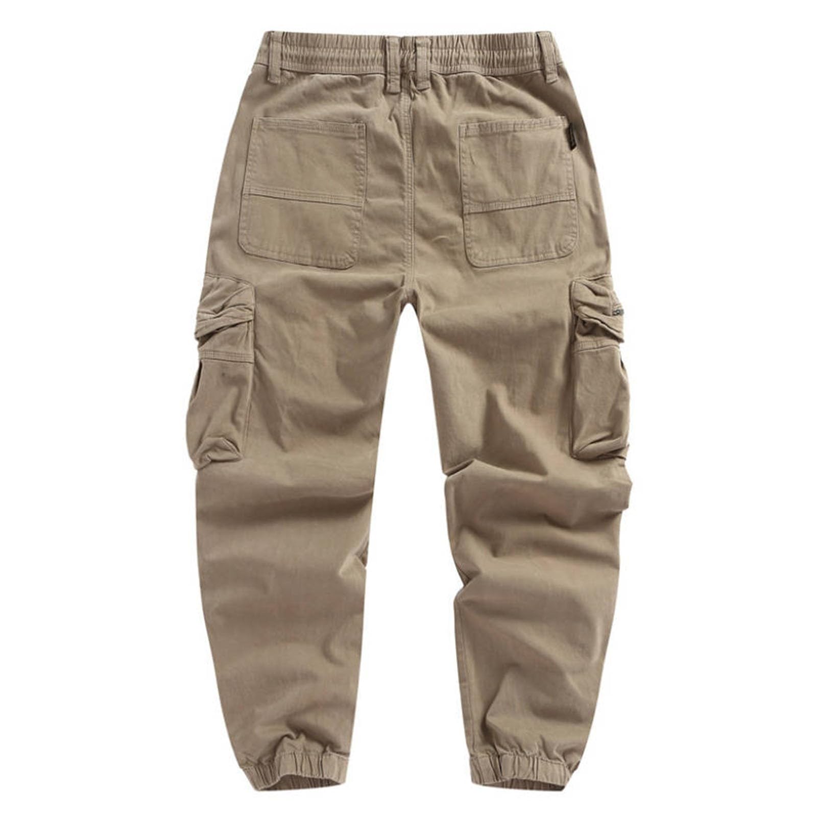 Pantalones Cargo Casuales de Moda, Pantalones de Trabajo con Bolsillos de Color sólido para Uso Diario al Aire Libre.