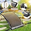 Aukivon 2026 Upgraded Solar Pool Heater with Adjustable Support Feet, Pool Heater for Above Ground Pool, Inground Pool Warmer, with 2 Adapters, 2 Hoses & Clamps, 2 Plumber Tapes, Thicken Connector