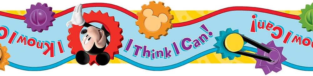 Eureka I Think I Can Extra Wide Cut Deco Trim, Mickey Mouse Clubhouse, PreK - 12th Grade (EU-845209)