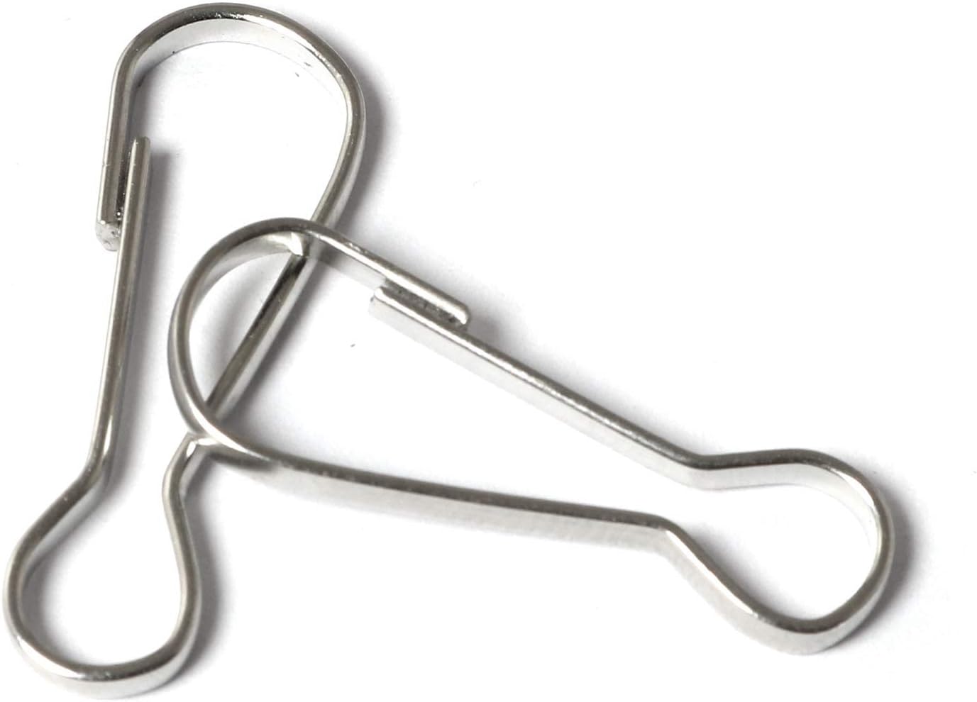 RLECS 100pcs 25mm Stainless Steel Purse Zipper Pulls Snap Spring Hooks Paracord Lanyards for ID Card Phone Lanyards Paracord Employee Zipper Pull Accessory