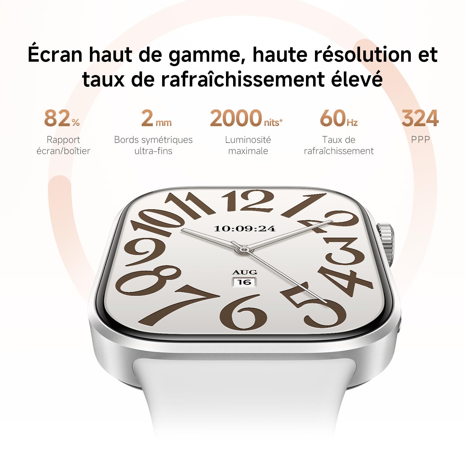XIAOMI Redmi Watch 6 Montre Connectée Homme Femme AMOLED 2.07" Suivi Sport Fitness 150+ Modes Sport Autonomie 24 Jours 5ATM GPS Noir