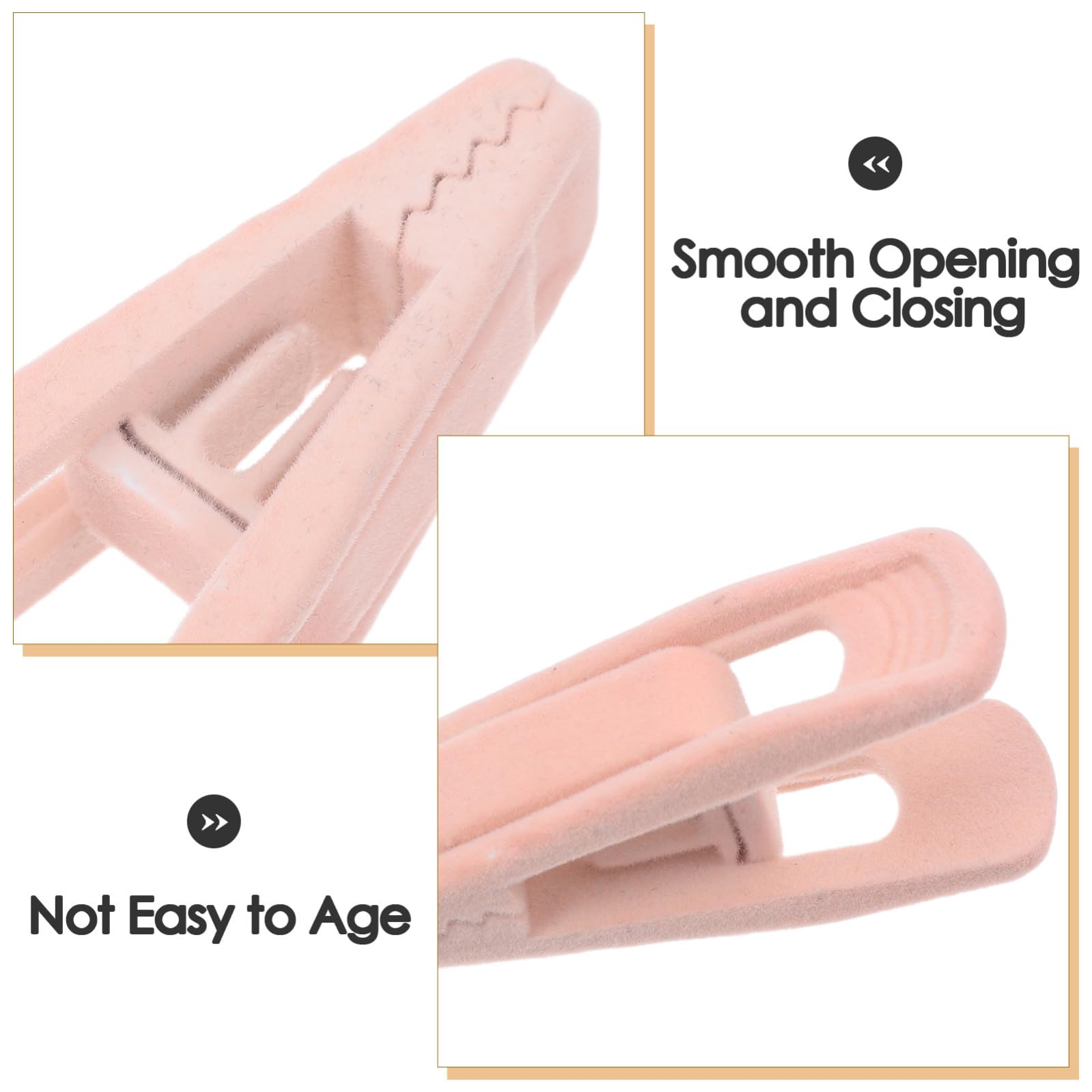 50 Piezas 50 Pinzas de Plástico para Ropa Terciopelo Antideslizante, Resistentes al Viento, Tamaño Pequeño, Color Rosa, Paquete de 50 Unidades para Pantalones, Faldas y Toallas,