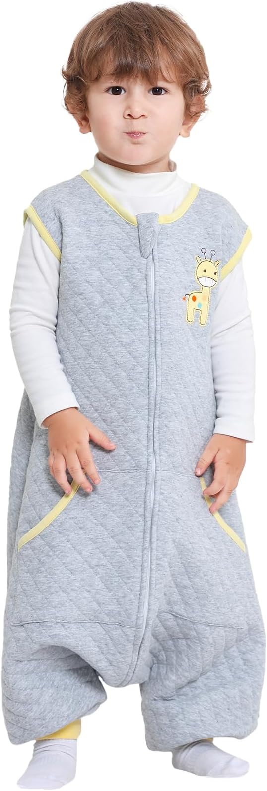 WONDAY Toddler Sleep Sack with Feet, 1.0 Tog Lightweight Sleeping Sacks for Walking with Legs,3T 5T