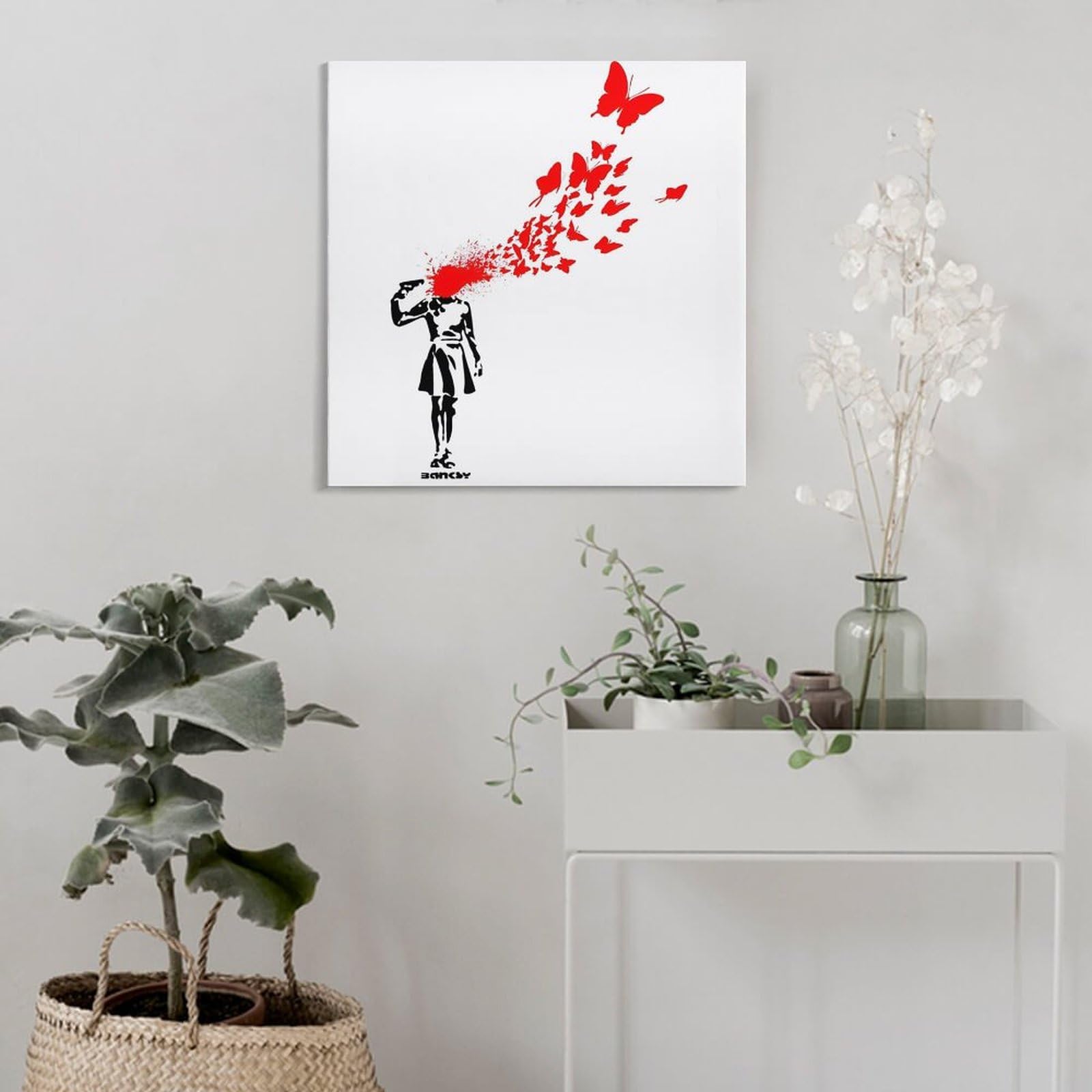 Amazon.co.jp: バンクシー有名な絵 （拳銃少女）ポスター プリント