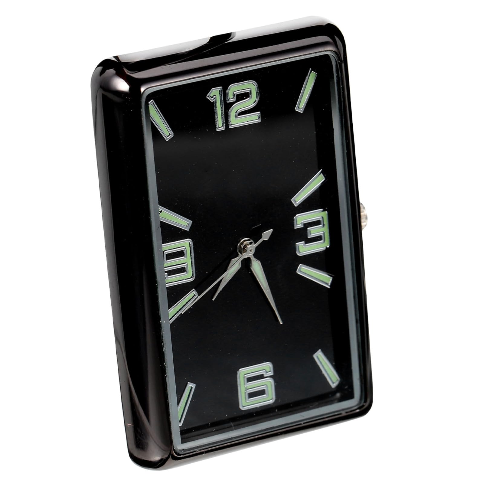 Reloj Analógico Cuadrado para Coche, Salpicadero, Negro