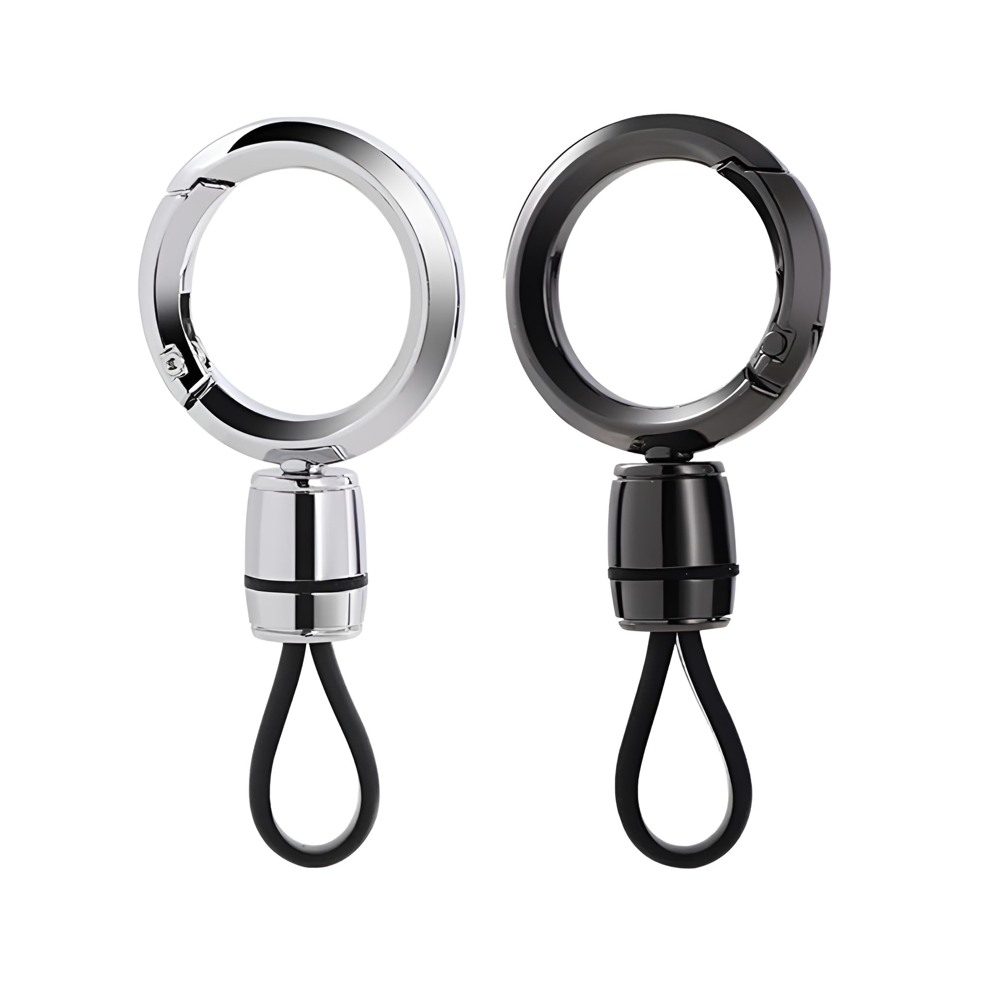 ™ Universal Keychain for Men and Women,Simplicity Key Ring Clip, Double layer buckle Car Key chain-image-3