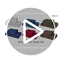 Image of Amazon Brand - Solimo 100% Cotton 12 Piece Face Towel Set, 500 GSM (White)