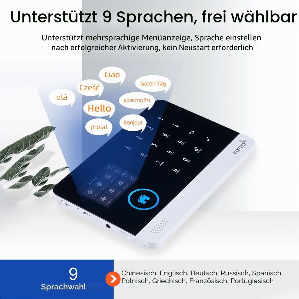 433MHz Wireless WiFi + GSM Auto-dial Alarm Security System LCD Display Türsensor PIR Bewegungssensor Smart Home Einbrecher Sicherheitsalarmsystem