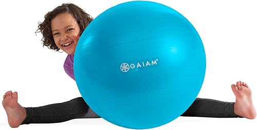 Miniatura 5 de Gaiam Pelota de equilibrio para niños. Pelota de equilibrio, que no se revienta, para niños, con inflador, de 45 centímetros.