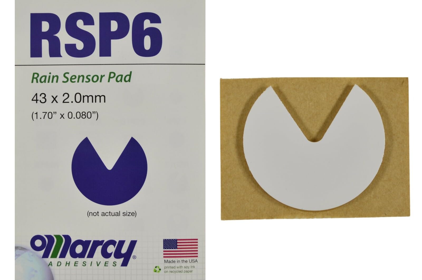 Marcy RSP6 Replacement Rain Sensor Pad Only - 43mm x 2.0mm see details for fitment (Acrylic Adhesive)