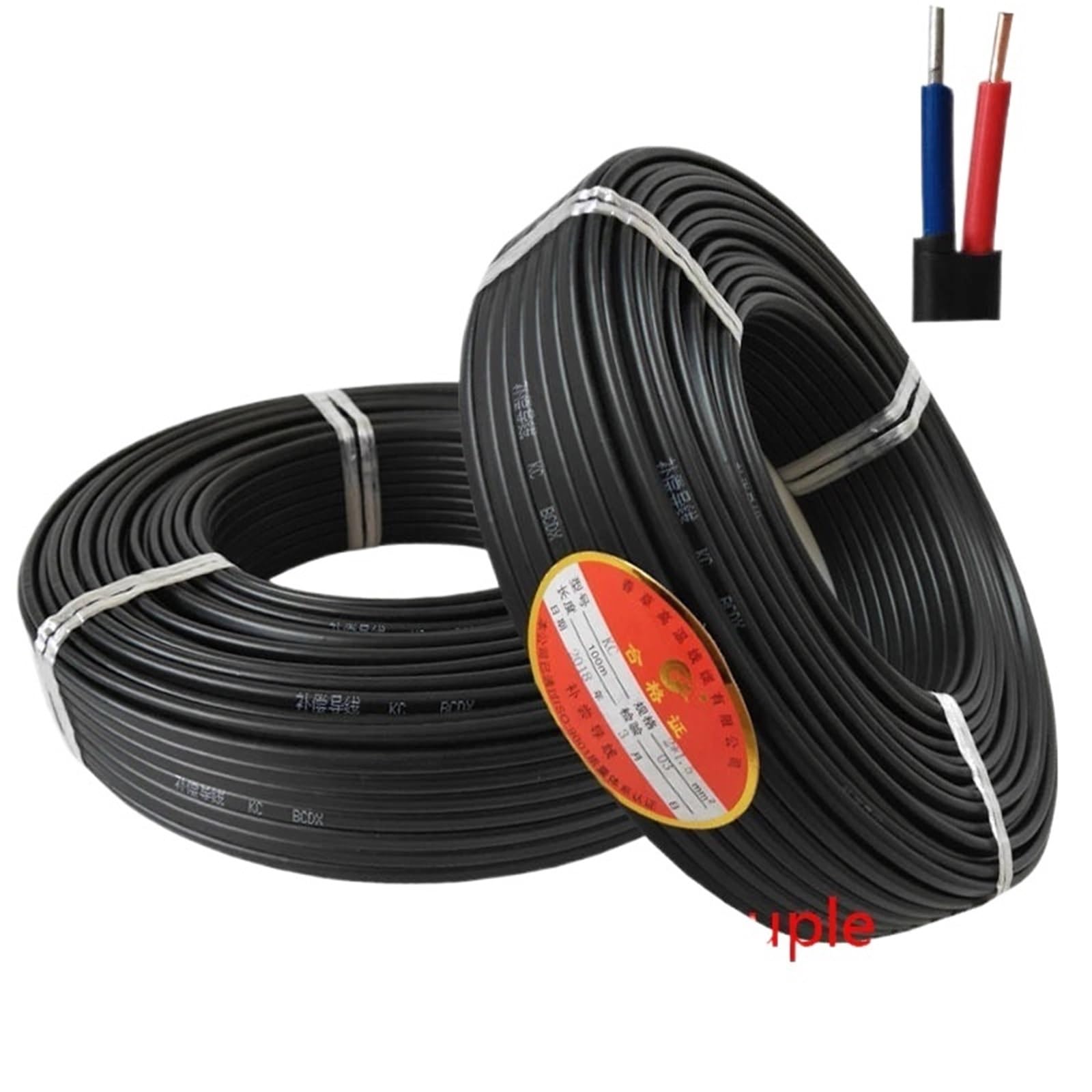 Cable de compensación KC2X1 de 1 unidad para extensión de termopares 7