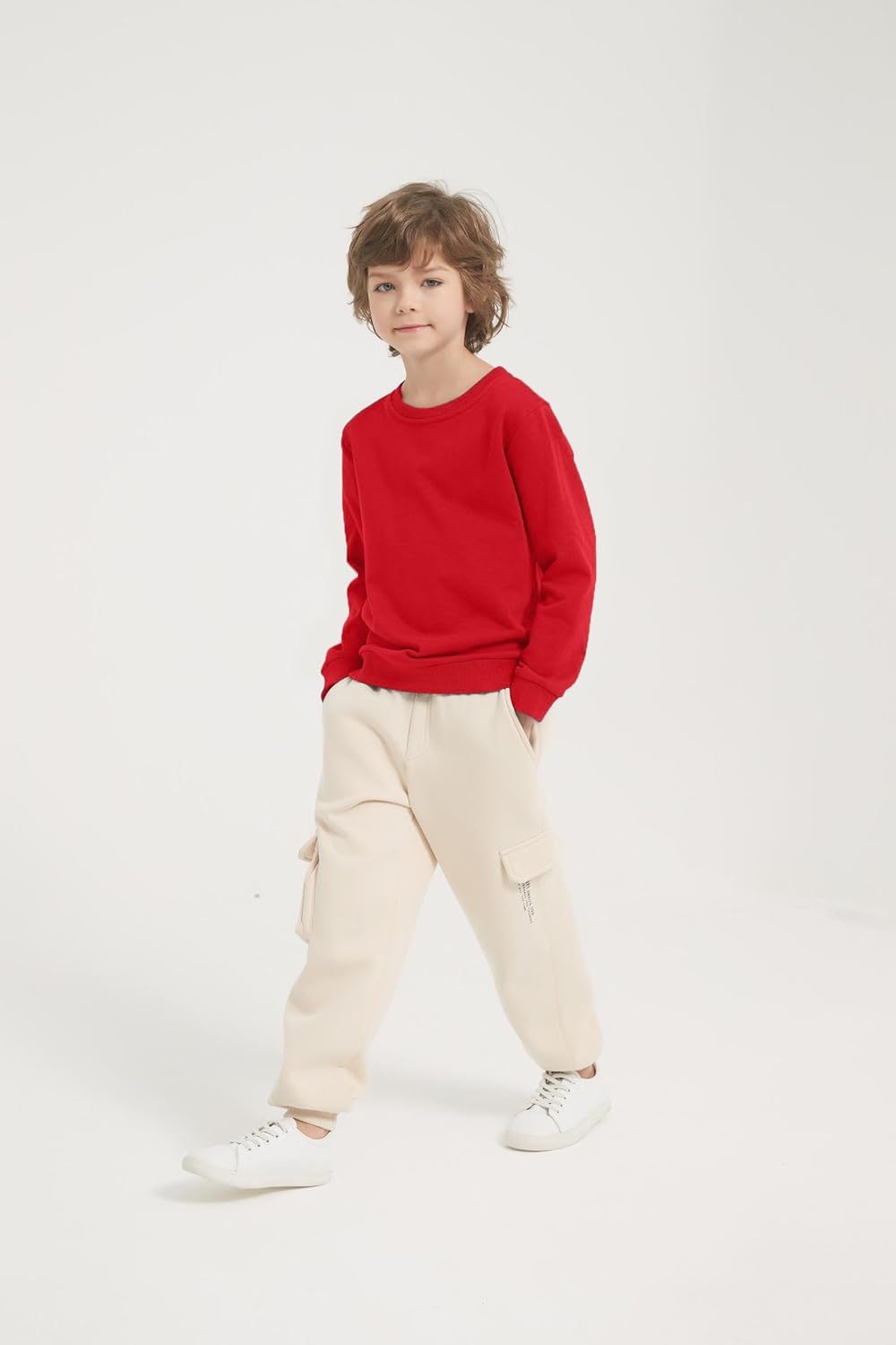 3-Pack Boys Crewneck Sweatshirt Long Sleeve Cotton Pullover Tops Thin Sweatshirts for Kids(2-12 Years) - Image 3