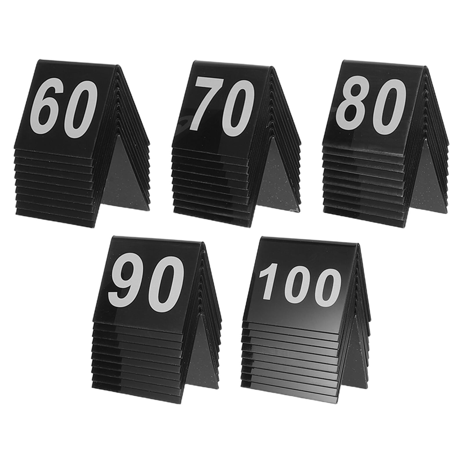 100pezzi Numeri da Tavolo in Acrilico Numeri da Tavolo Bifacciali Segnaposto per Tavoli da Ricevimento Supporti per Tavoli per Banchetti