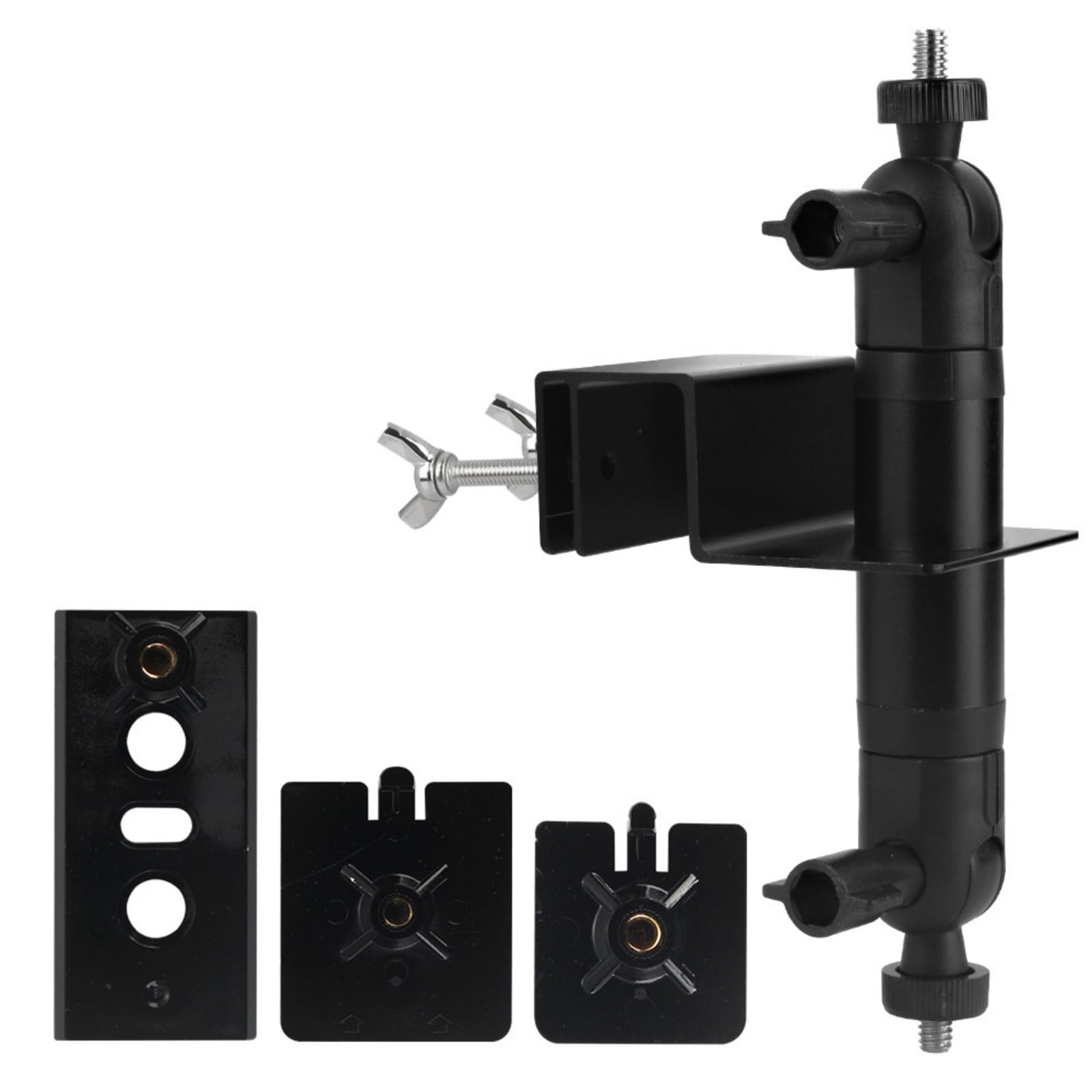 FackLOxc Camera Mount Stand with Solar Panel Bracket Weatherproof for Surveillances Systems Easy Installation Secure Angled Camera Bracket