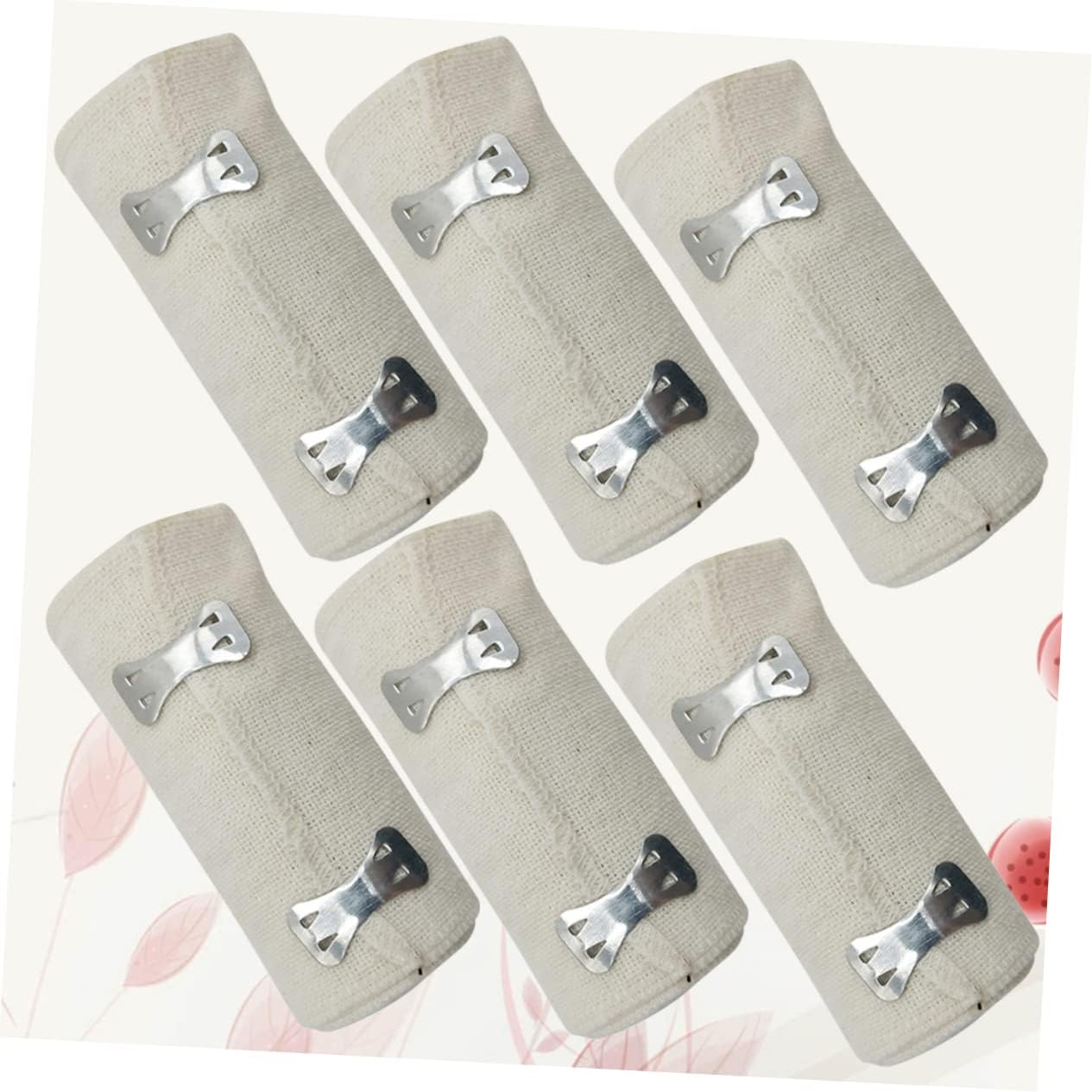 6rolls Elastic Wrap Bandages Spandex Cotton Stretchable Wound Care for Home School and Outdoor Activities