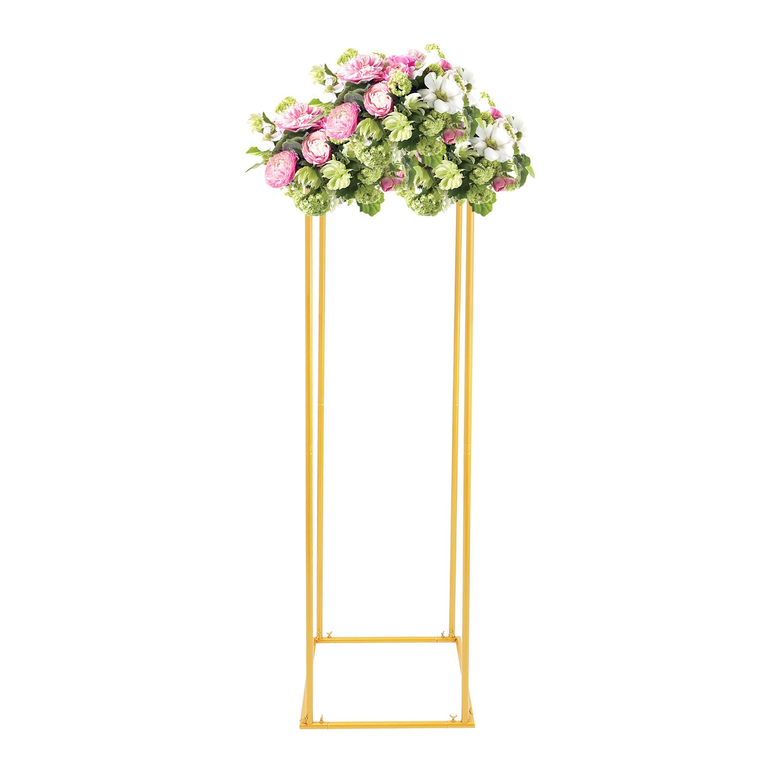 Ropoana Gold 71 Inch Tall Wedding Flower Stand – Elegant Metal Vase Column & Display Rack for Weddings, Parties, Birthdays, Bridal Showers (1pcs 71in)