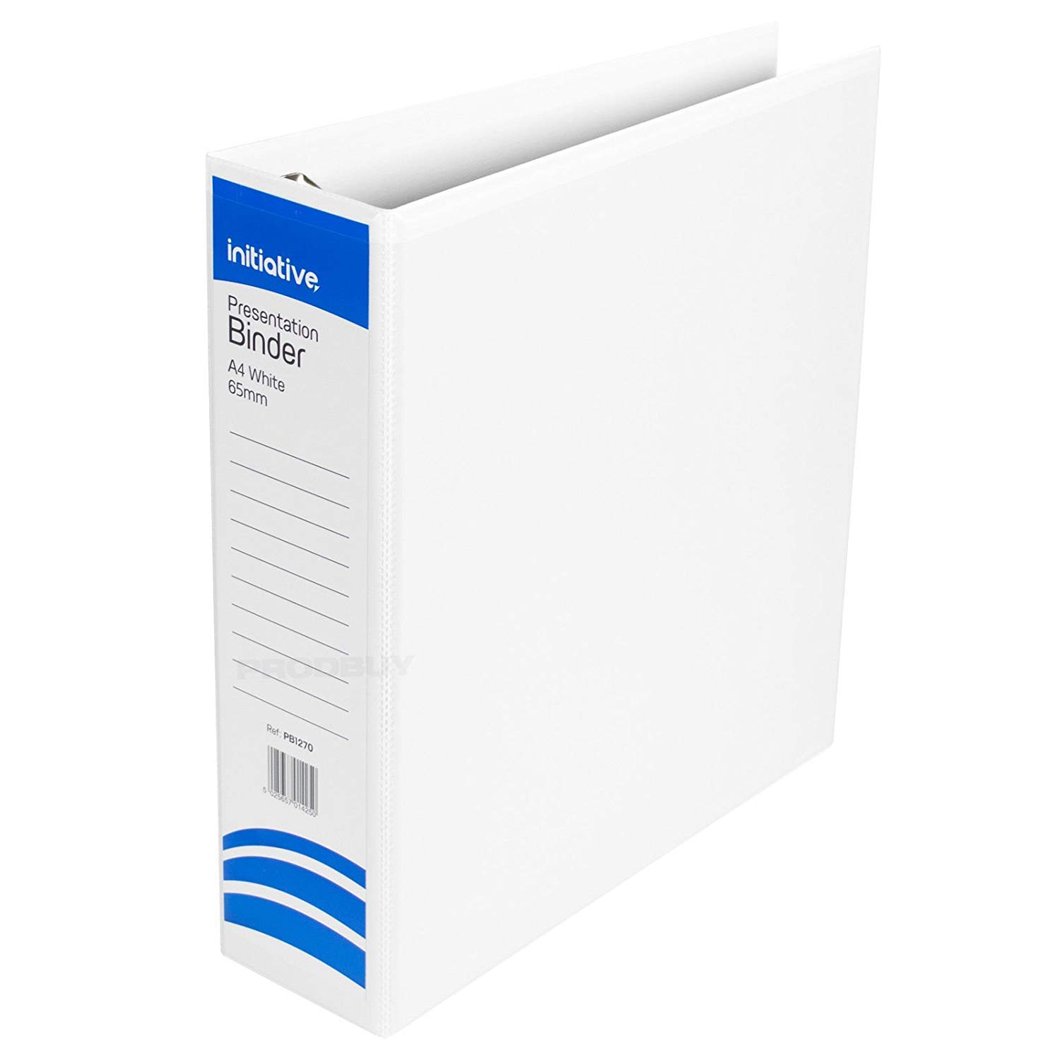 [Pack of 5] Large 65mm A4 White Presentation Binders 4 D Ring Paper Storage File Folders