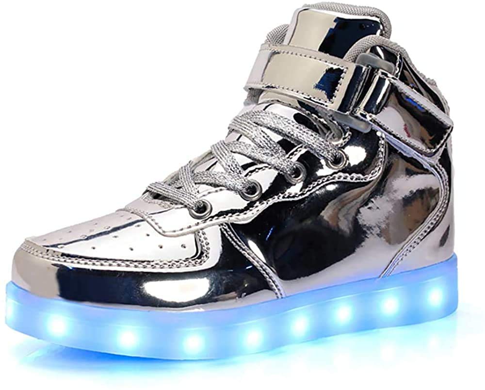 Chaussures De Sport LED Clignotantes Rechargeables USB - Pour Femme Et Homme - 7 Couleurs, Imperméables - 8