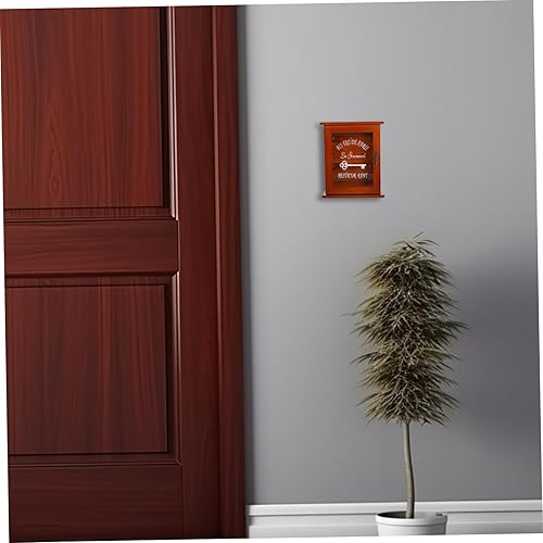 Miniatura 2 de Alipis Caja de madera vintage con tapas de gabinete de llaves de pared para llaves de estilo bohemio