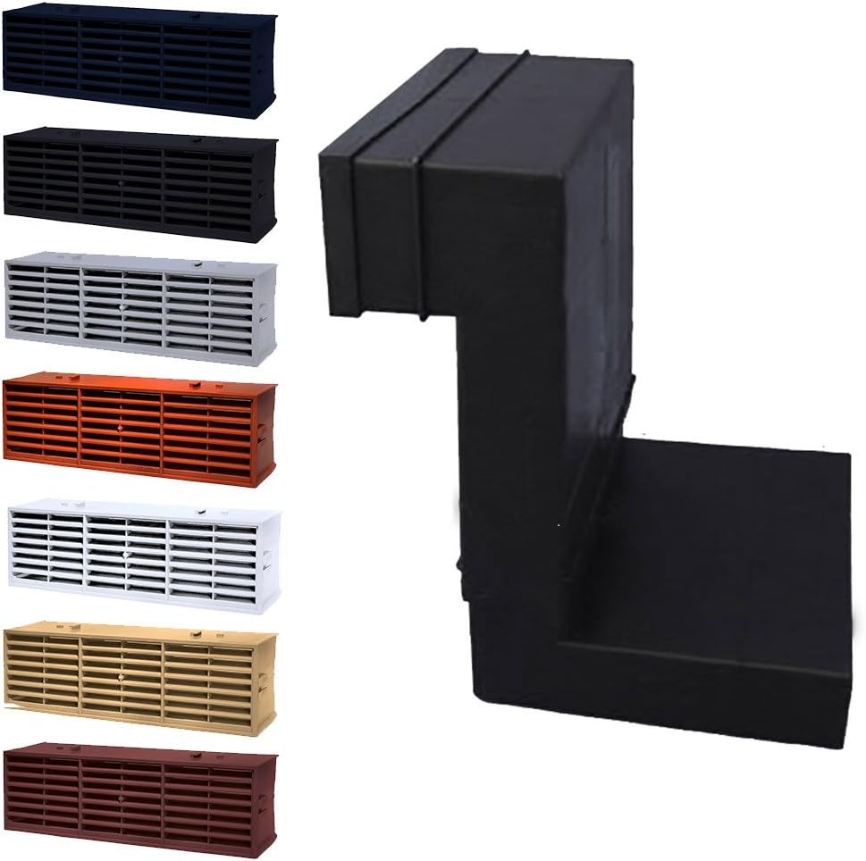 Telescopic Periscope ® Underfloor Ventilator Through Wall Cavity Vent and Airbrick (White)