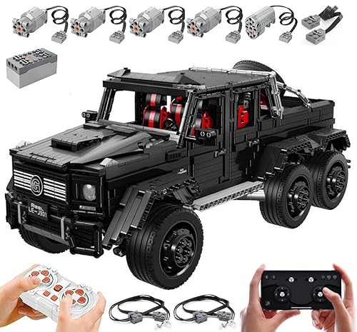 Technik 6x6 Auto Mit Motoren Set, 1:8 Groß Auto Modellbausatz, 3300 Teile...