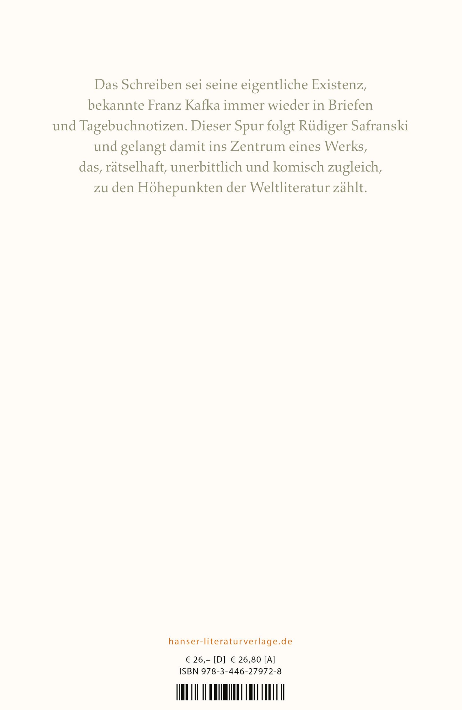 Kafka: Um sein Leben schreiben